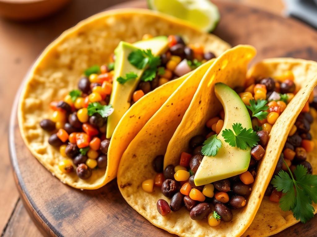 Black bean & corn tacos