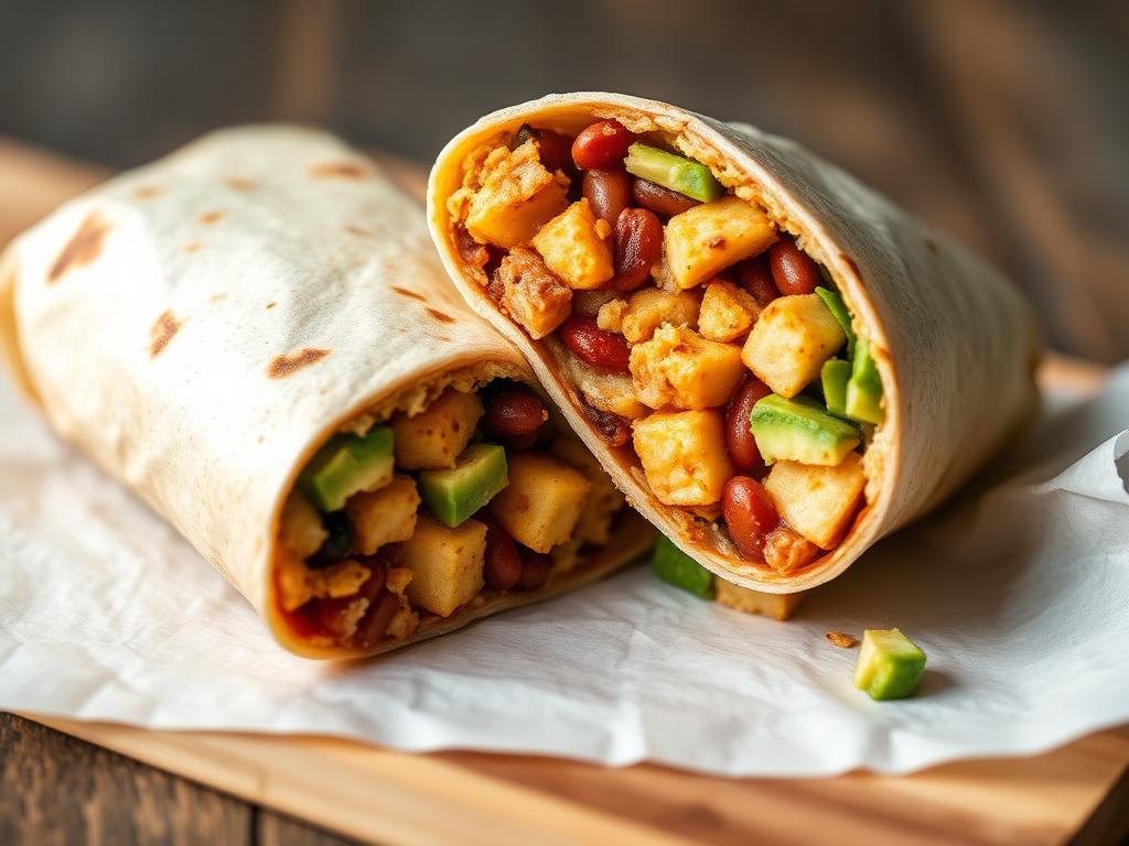 Vegan breakfast burrito