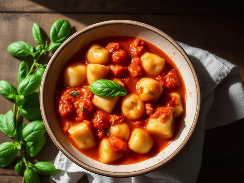 Gnocchi in tomato and basil