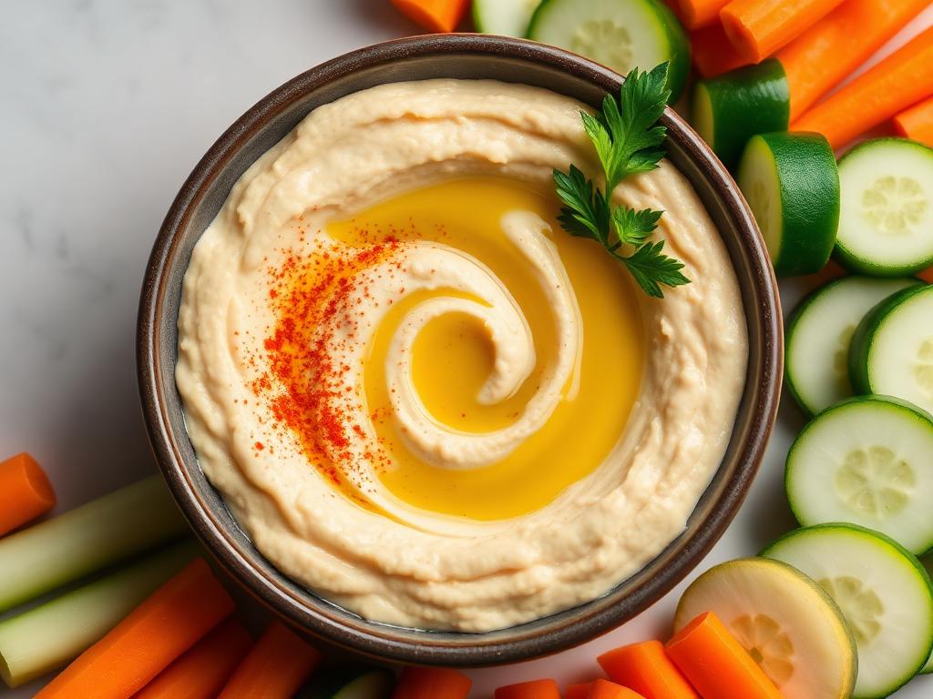 Classic hummus with veg sticks