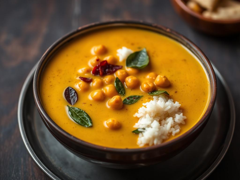 Kadhi with kabuli chana