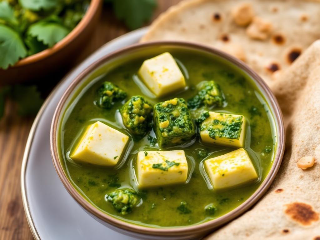 Palak tofu (palak paneer, vegan)