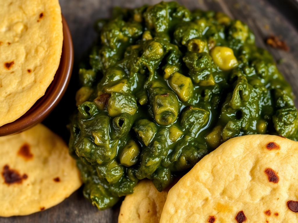 Sarson da saag with makki di roti