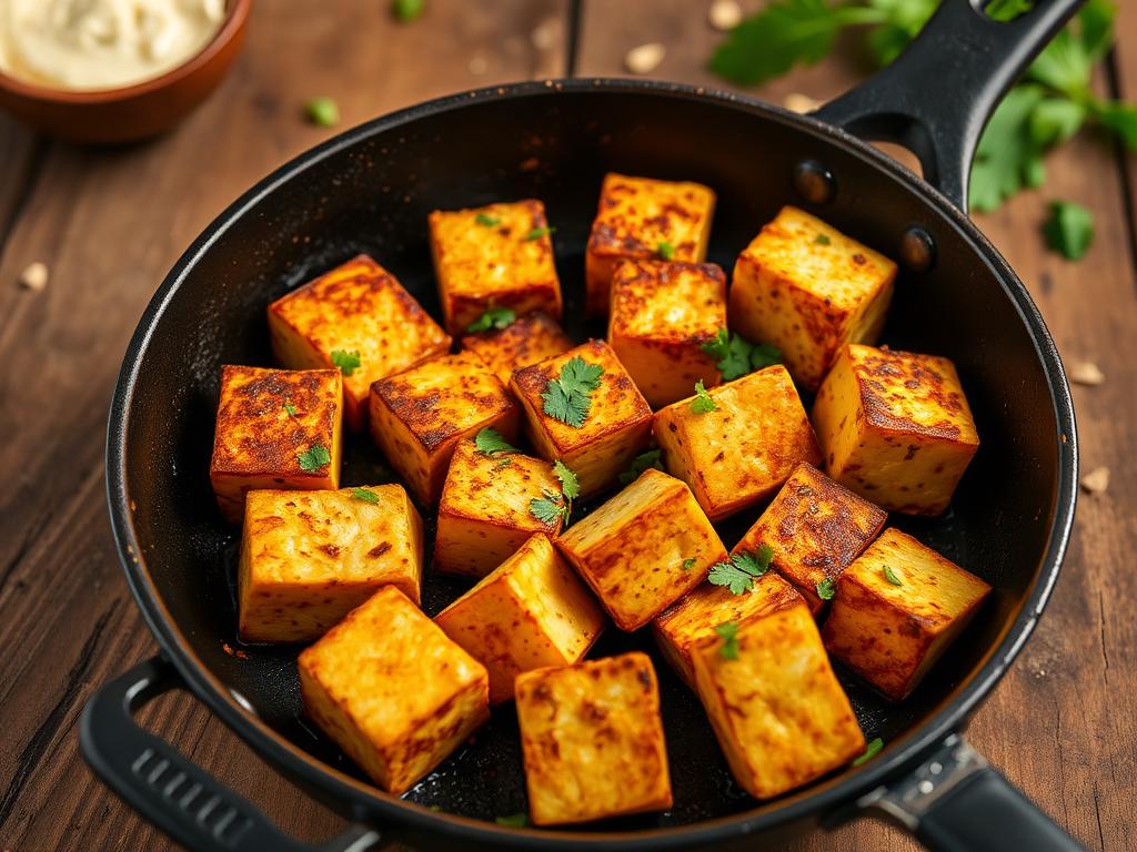 Tofu paneer (marinated & pan-fried)