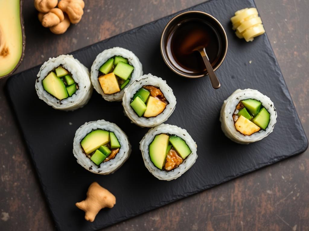 Vegan sushi rolls