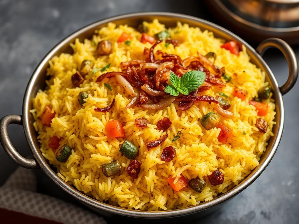 Vegetable dum biryani